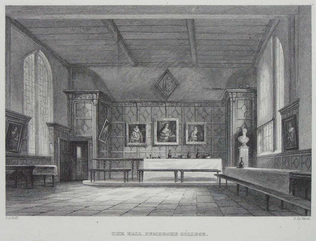 Print - The Hall, Pembroke College - Le